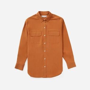 Everlane washable silk relaxed shirt - brass